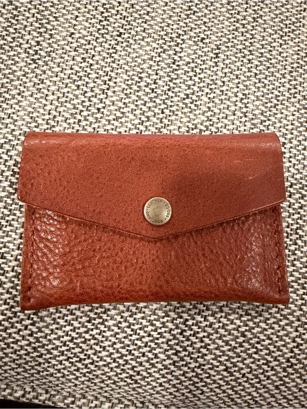 Portland Leather Goods Mini Envelope Wallet Leather Card Holder (unknown brown)
